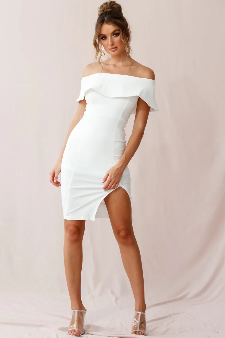 Alina Elegant Bodycon Dress White