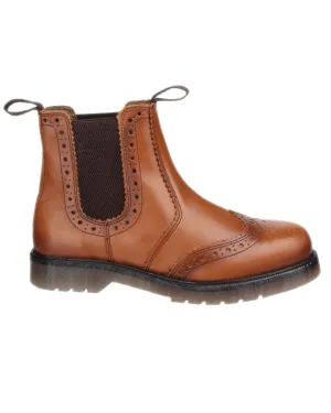 Amblers Mens Dalby Pull On Brogue Dealer Boots