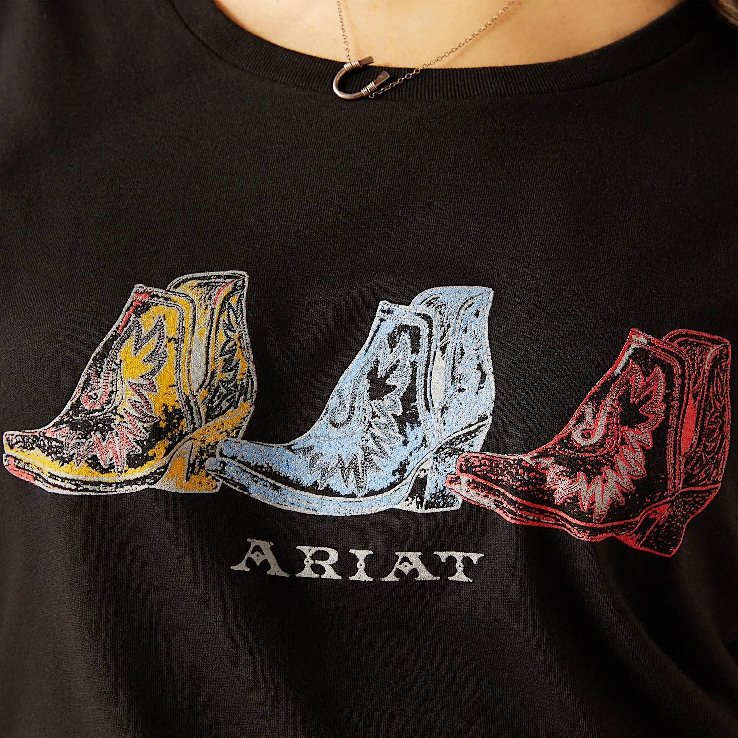 Ariat Womens Pop Boots S/S Tee Black