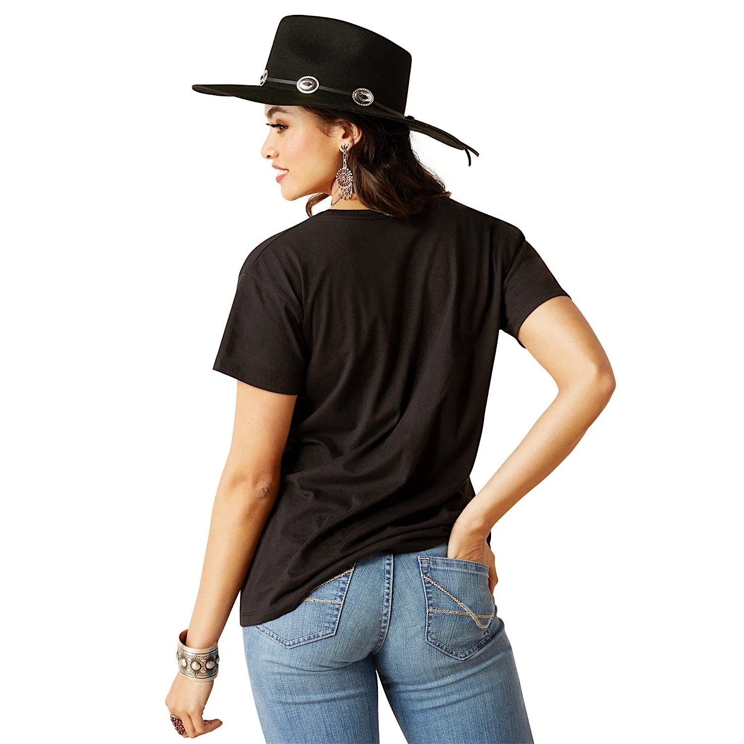 Ariat Womens Pop Boots S/S Tee Black