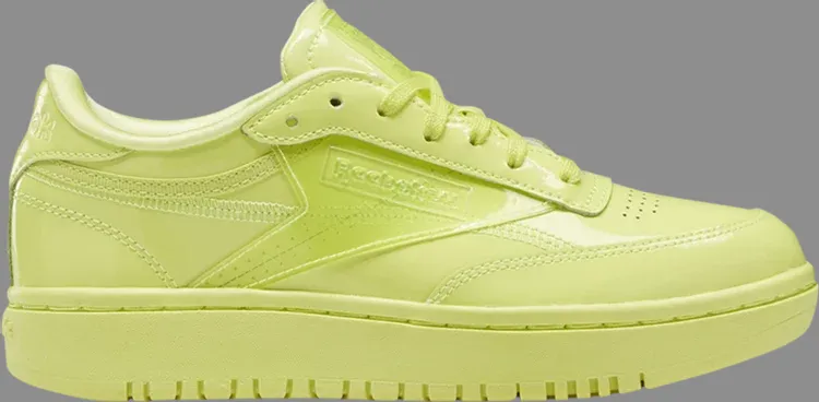 Cardi b x wmns coated club c double 'high vis green' Reebok sneakers, green