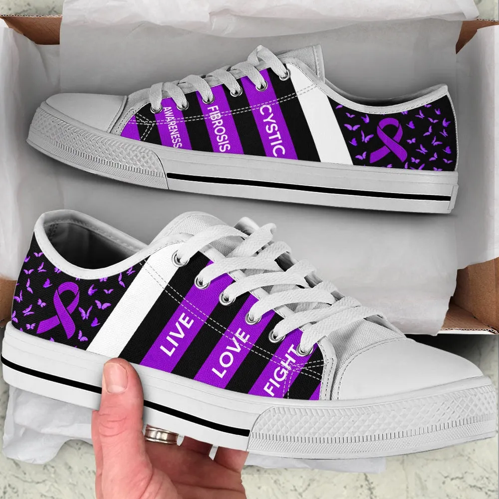 Cystic Fibrosis Shoes Plaid Low Top Shoes, Best Canvas Shoes, Low Top Sneaker