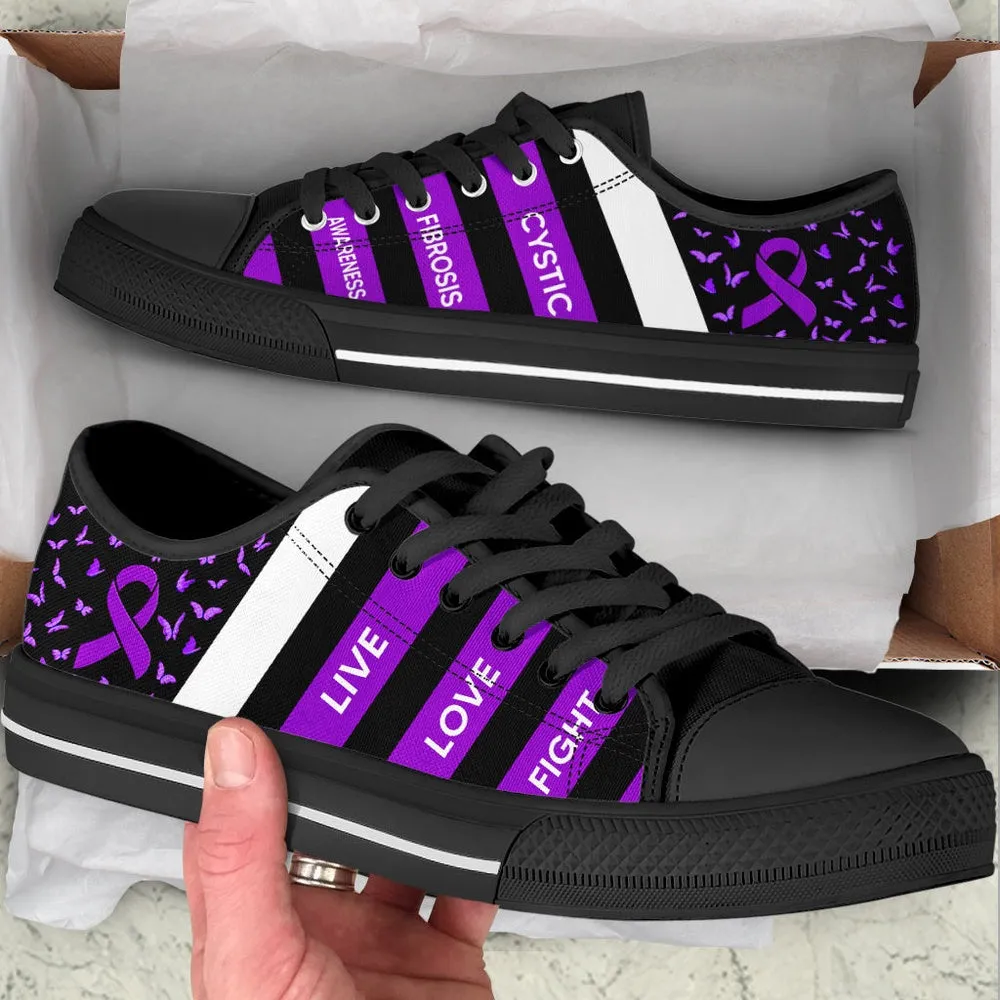 Cystic Fibrosis Shoes Plaid Low Top Shoes, Best Canvas Shoes, Low Top Sneaker