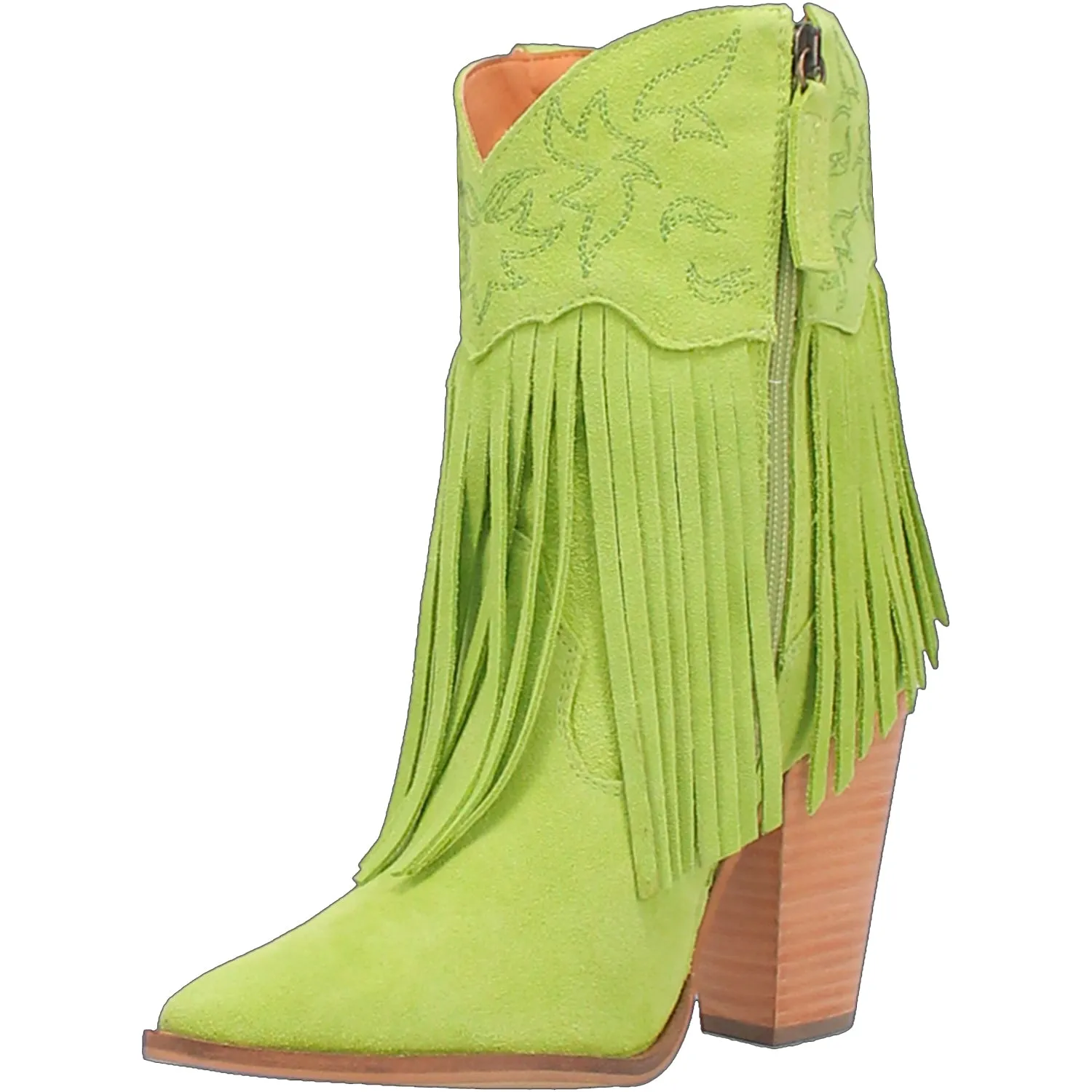 Lime Suede Fashion Boots for Women - Dingo Crazy Train Collection