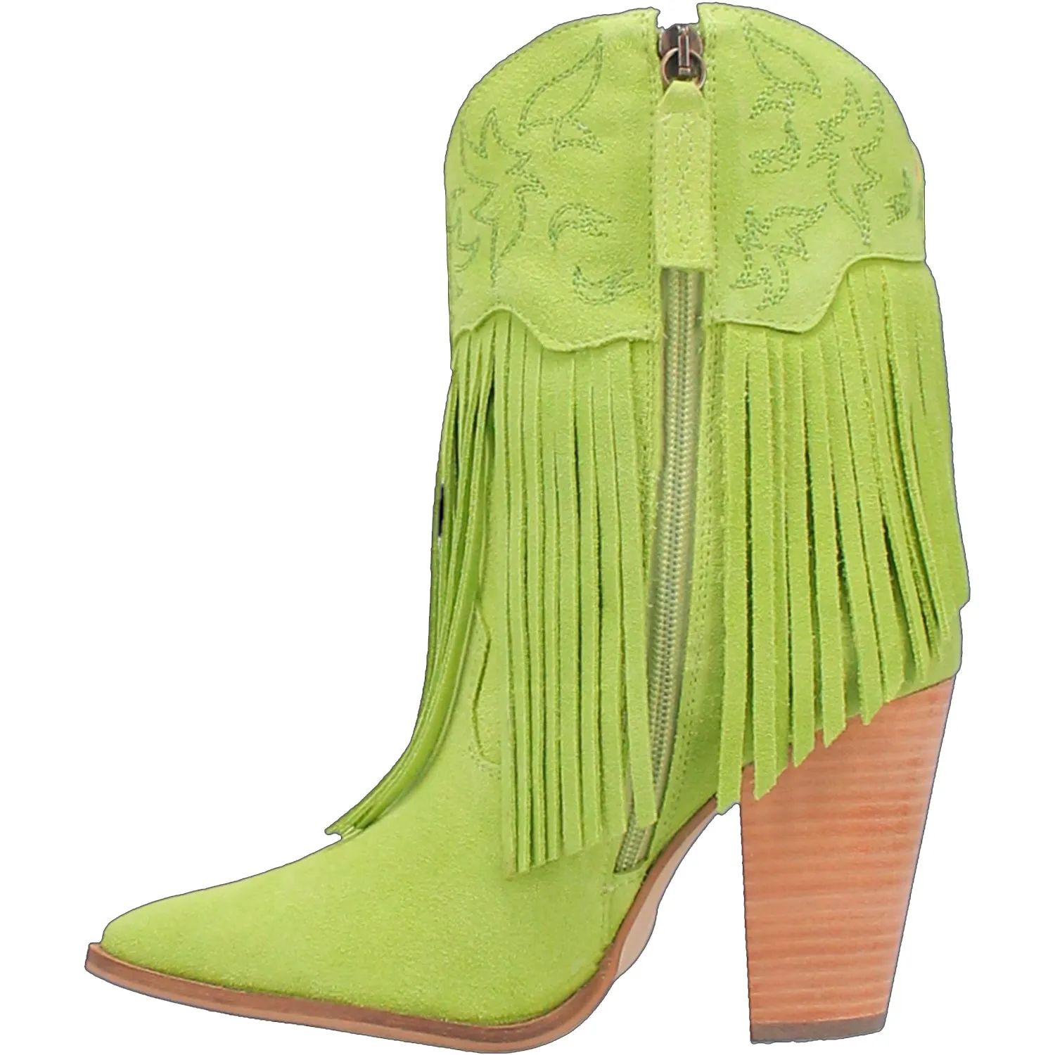 Lime Suede Fashion Boots for Women - Dingo Crazy Train Collection