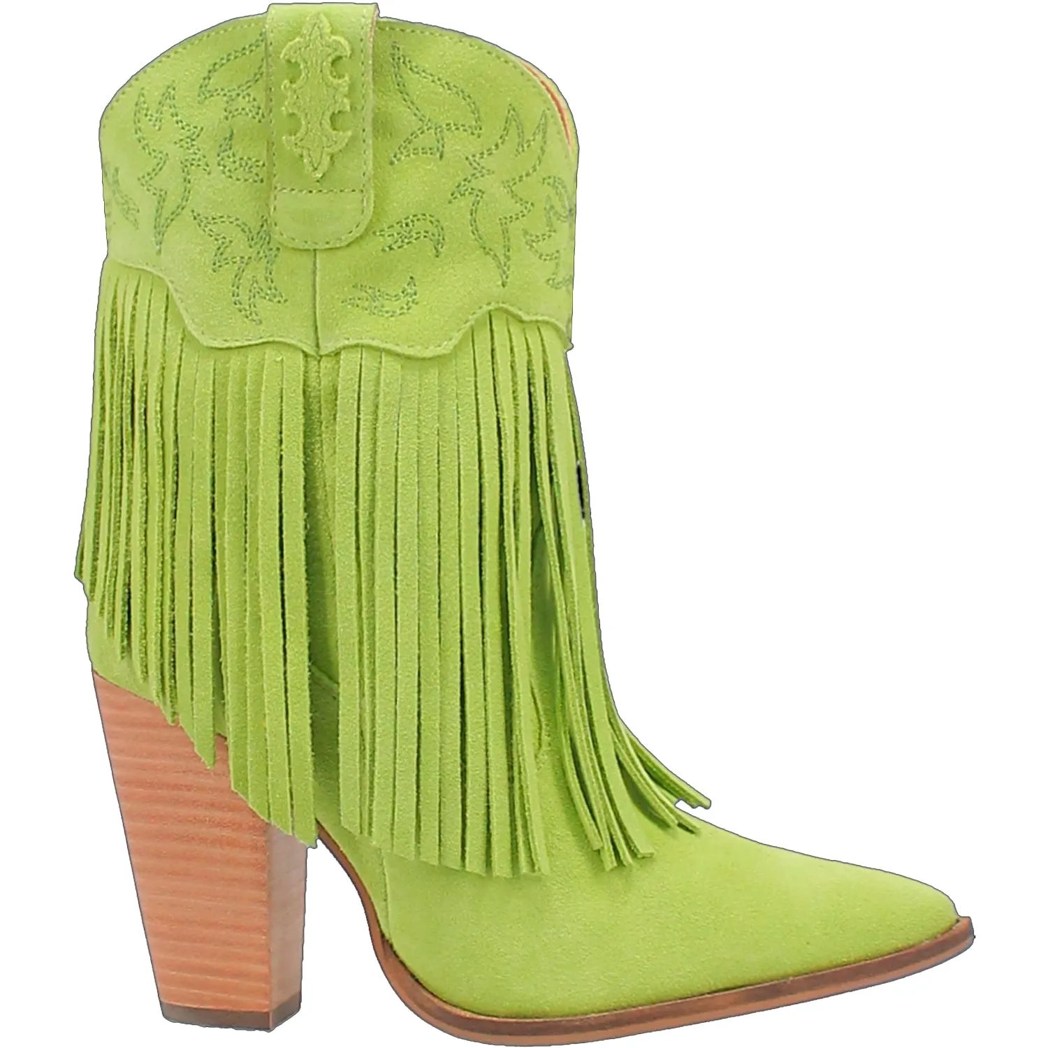 Lime Suede Fashion Boots for Women - Dingo Crazy Train Collection