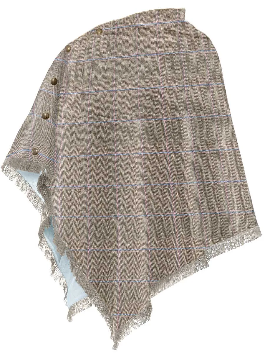 DUBARRY Hazelwood Ladies Tweed Poncho - Woodrose