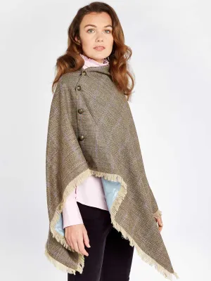 DUBARRY Hazelwood Ladies Tweed Poncho - Woodrose