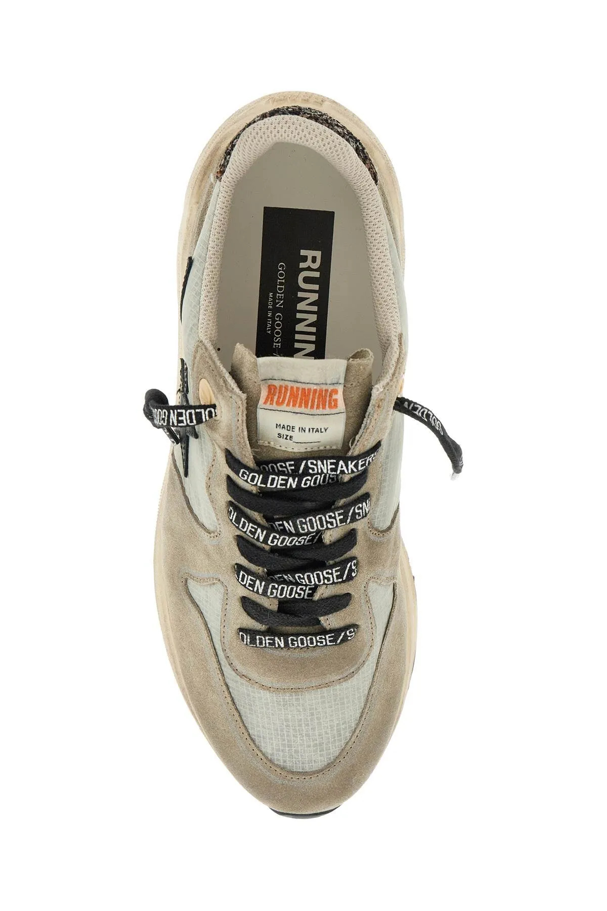 Golden Goose nylon and suede running sneakers with durable sole