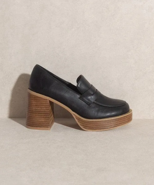 Hannah Platform Penny Loafers