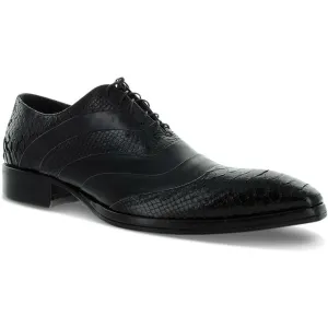 Jo Ghost Black Python Cap Toe Leather Uomo Diver