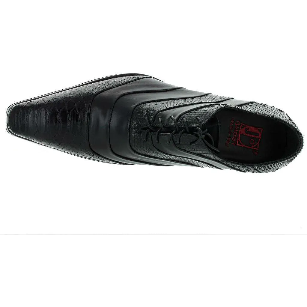 Jo Ghost Black Python Cap Toe Leather Uomo Diver