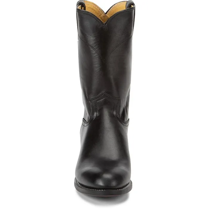 Justin Men's 10" Jackson Black Round Toe Roper Boots