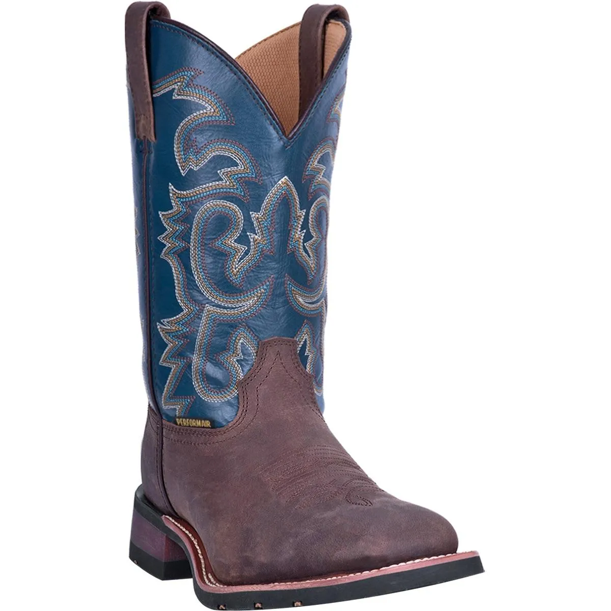 Laredo Men's 11" Hamilton Leather Western Boot - Brown/Blue 7936