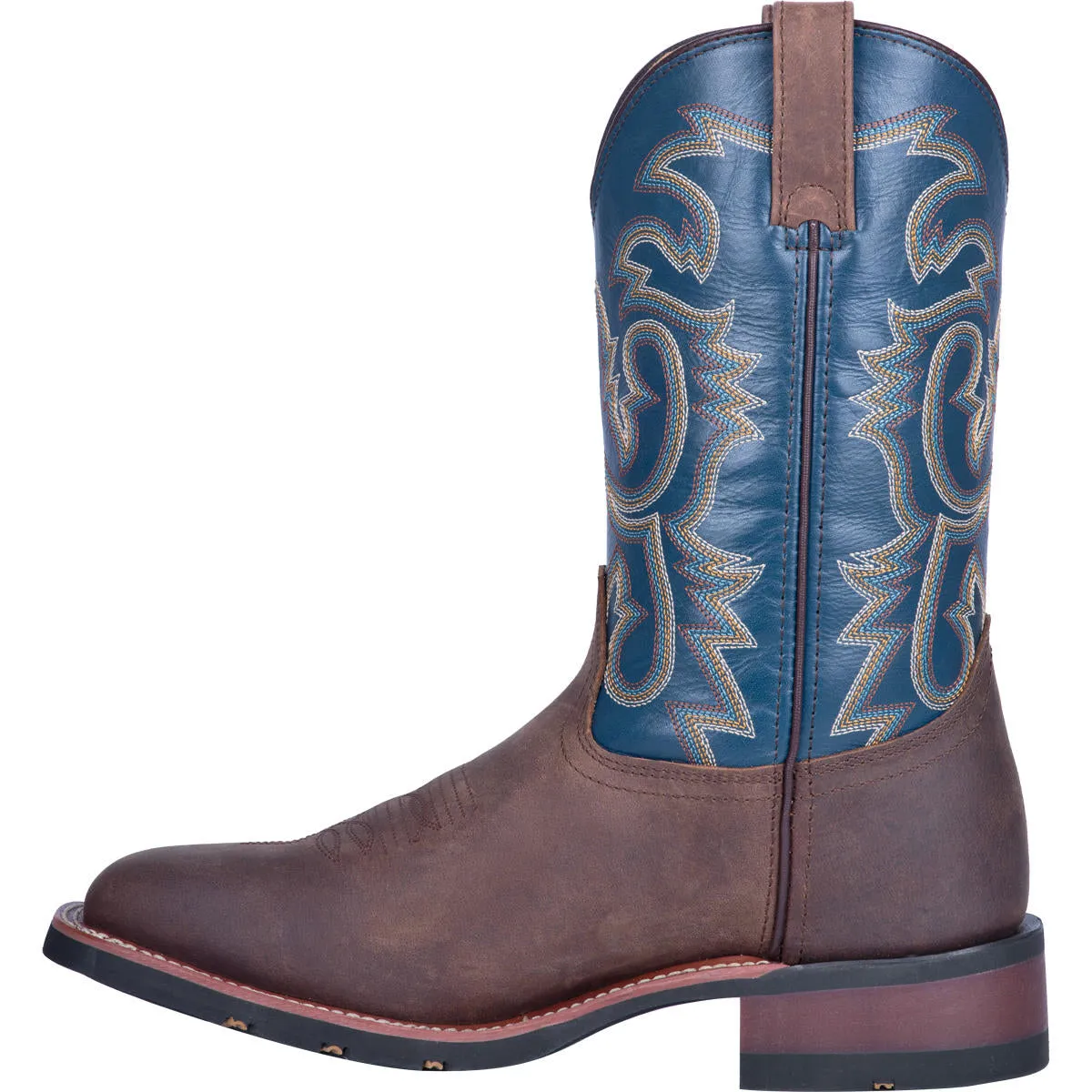 Laredo Men's 11" Hamilton Leather Western Boot - Brown/Blue 7936