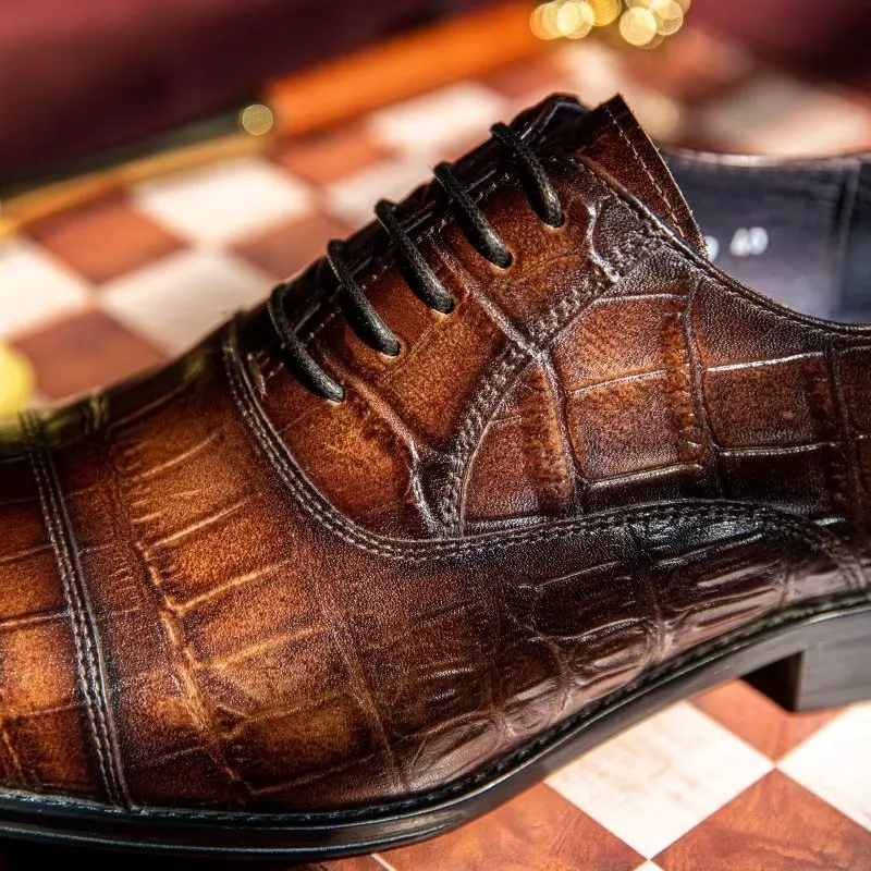 Luxury CrocTex Oxford Dress Shoes