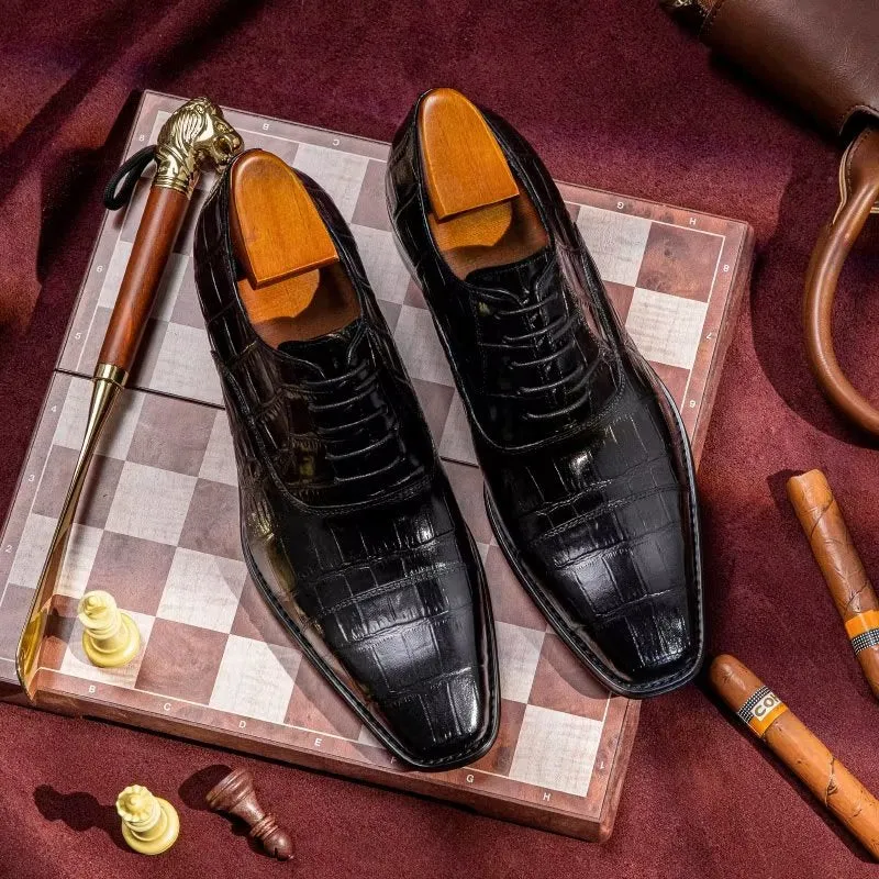 Luxury CrocTex Oxford Dress Shoes