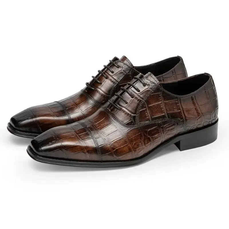 Luxury CrocTex Oxford Dress Shoes