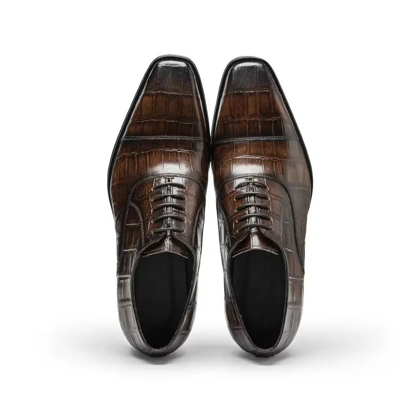 Luxury CrocTex Oxford Dress Shoes