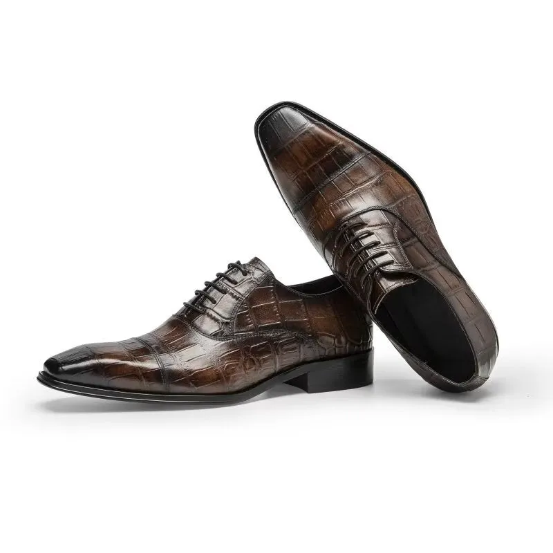 Luxury CrocTex Oxford Dress Shoes