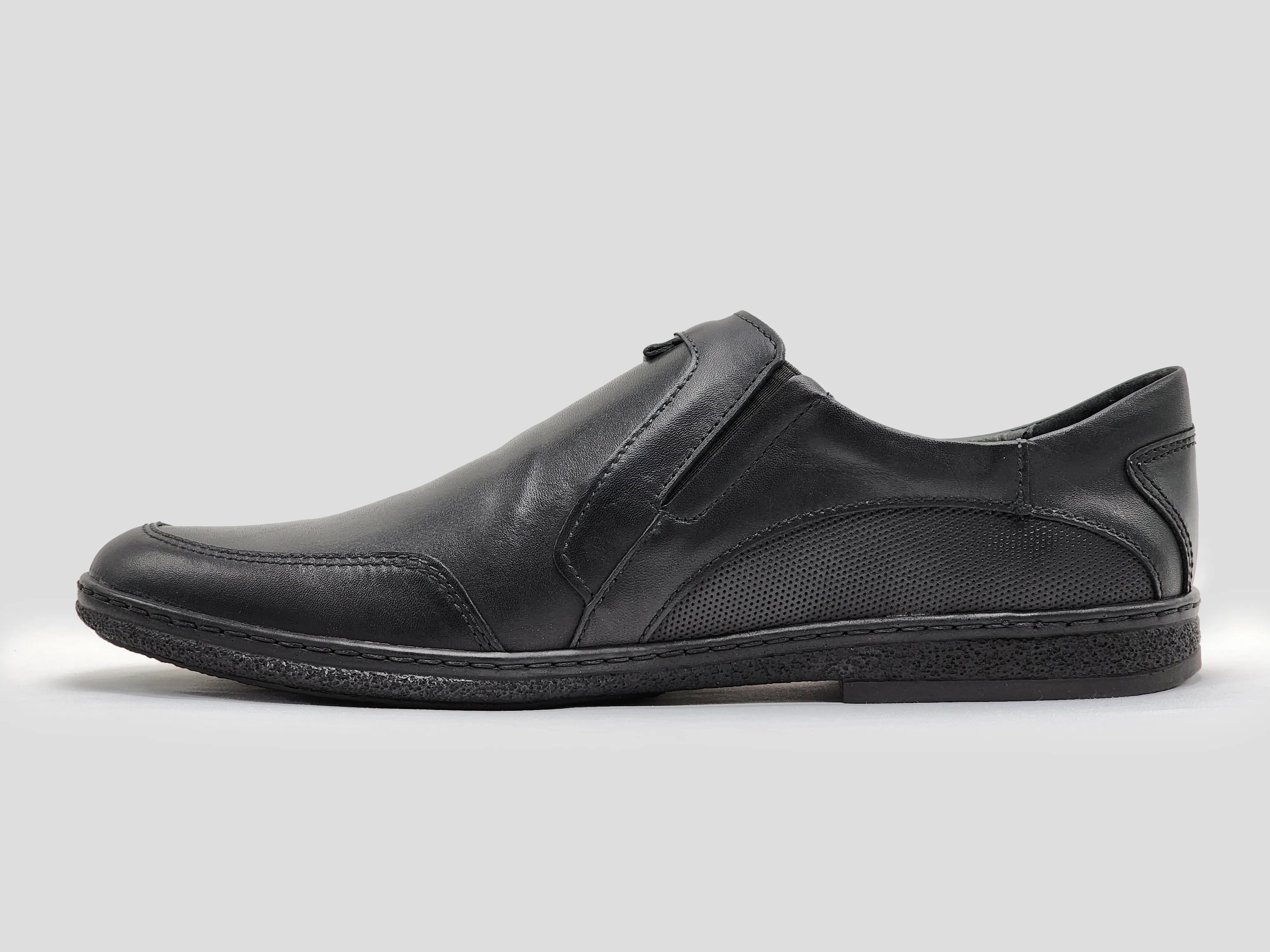 Men's Essential Leather Loafers - Black