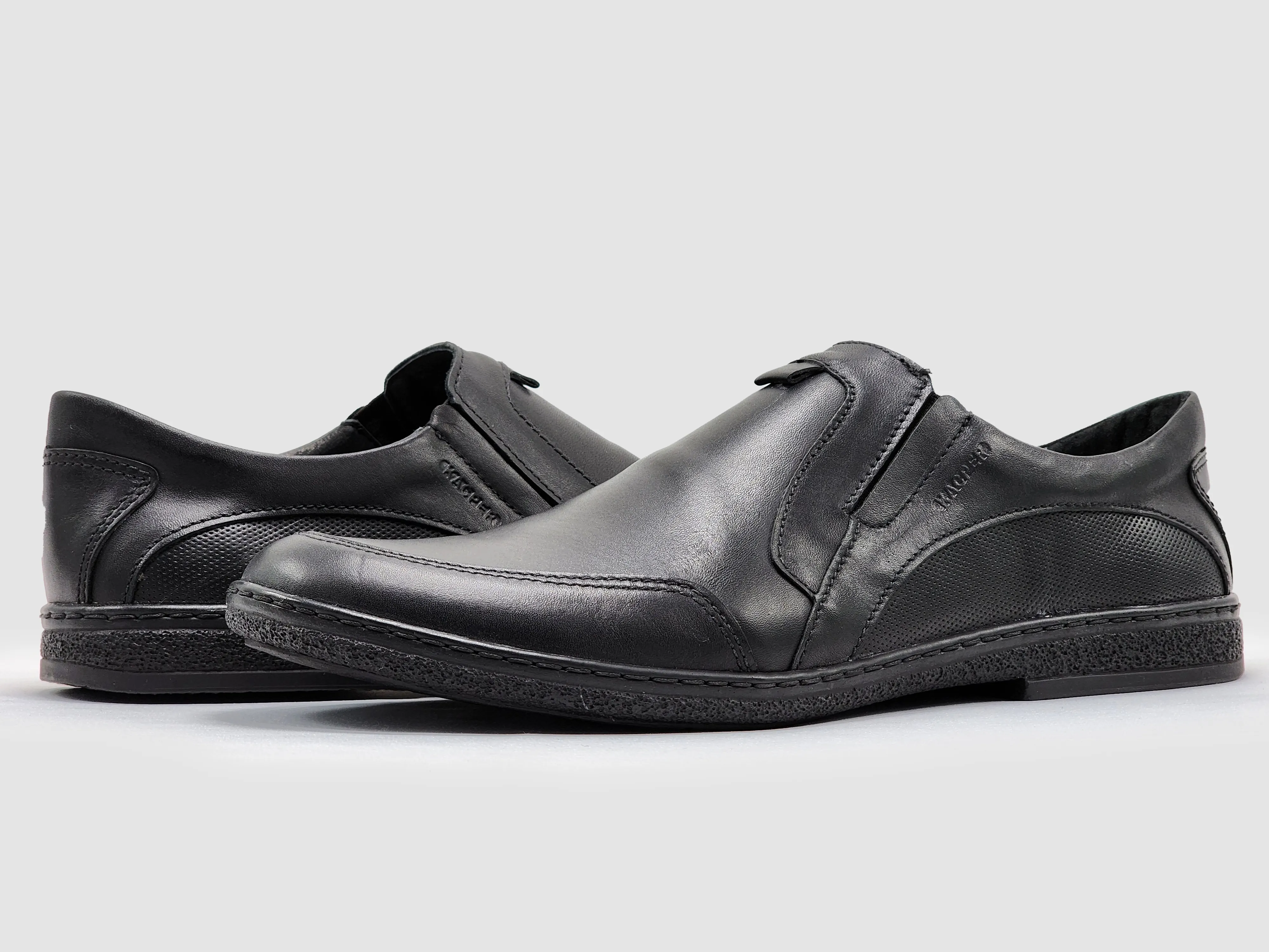 Men's Essential Leather Loafers - Black