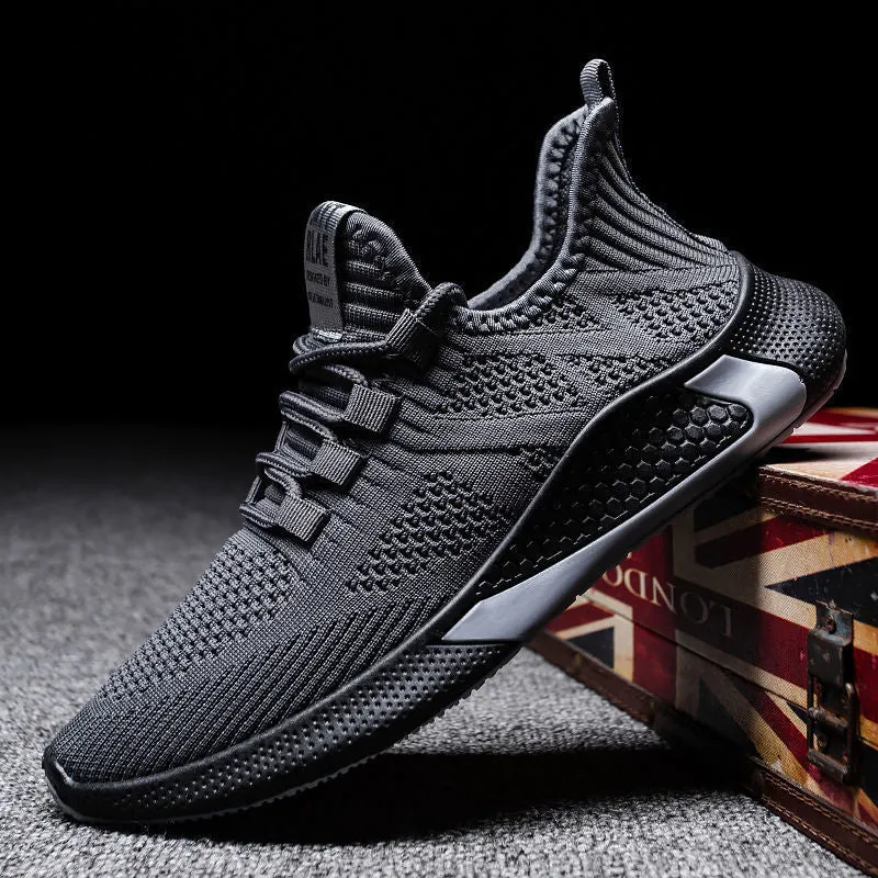 Men's Lace Up Casual Men's Shoes Fly Woven Mesh Breathable