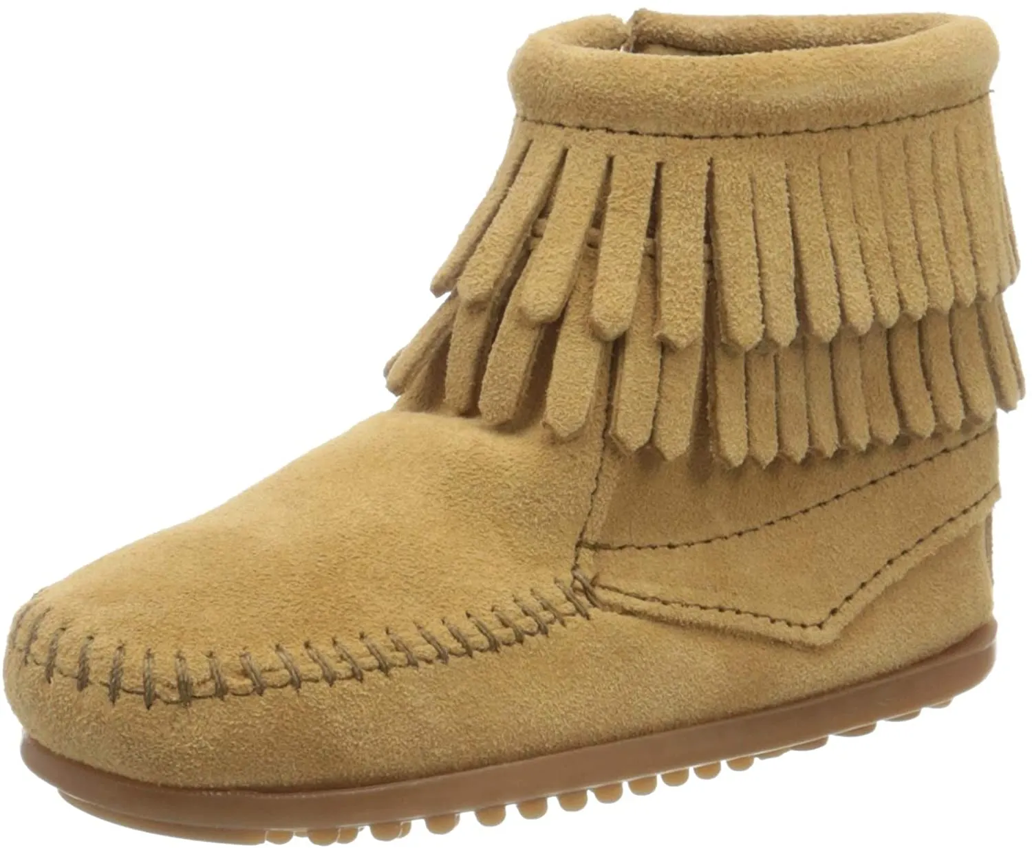 Minnetonka Kid's Double Fringe Side Zip Boot