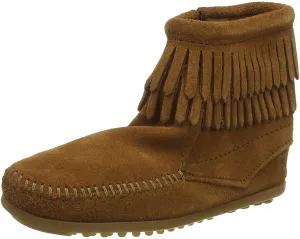 Minnetonka Kid's Double Fringe Side Zip Boot