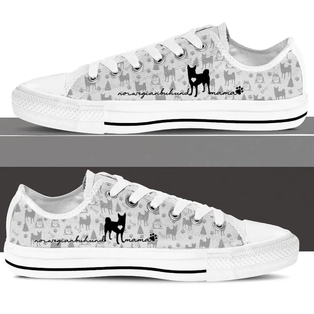 Norwegian Buhund Low Top Shoes - Dog Walking Shoes Men Women, Dog Printed Shoes, Canvas Shoes For Men, Women