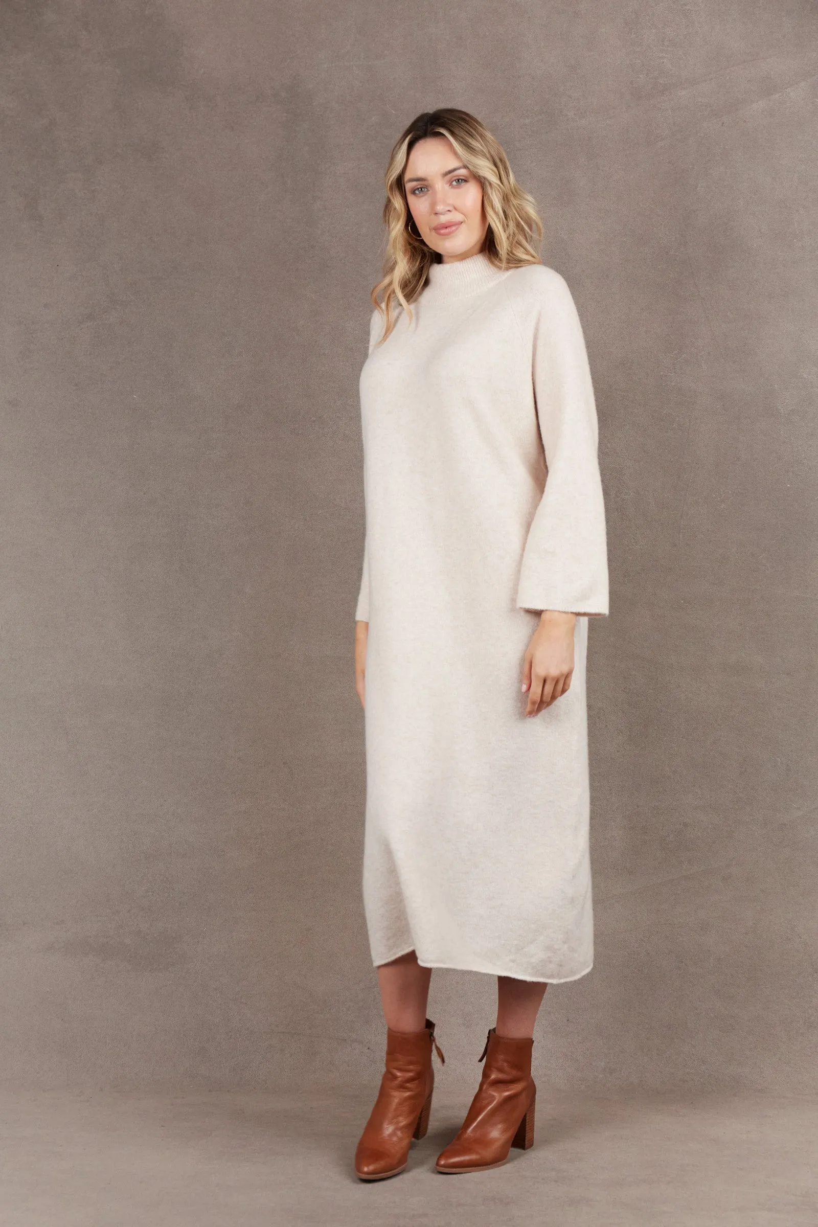 Paarl Tie Knit Dress - Oat