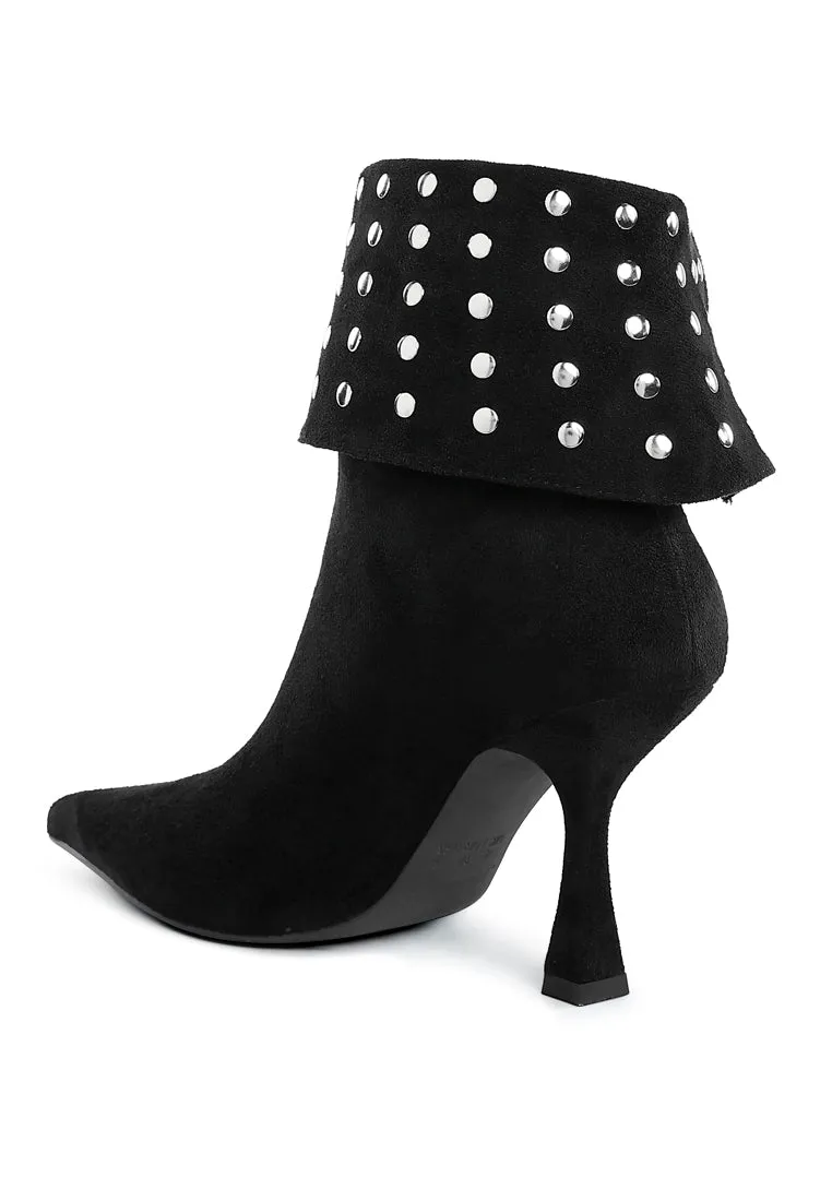 Piccini Stud Embellished Foldover Boots