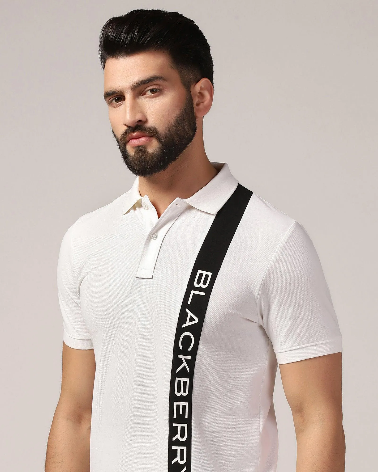 Polo White Printed T-Shirt - Blick