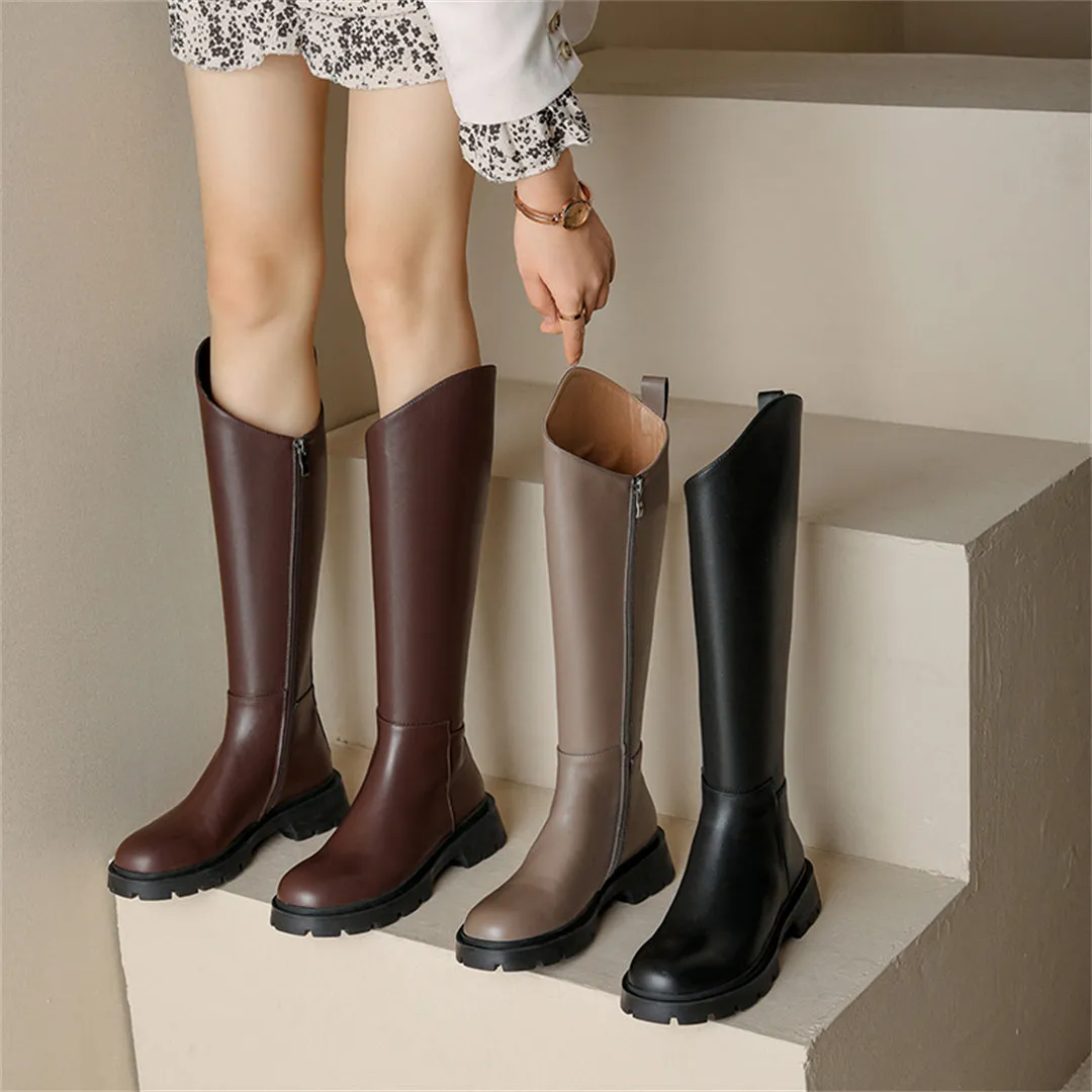 PunkLuxe Exotic Zipper Knee High Boots