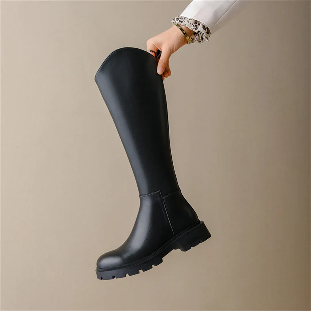 PunkLuxe Exotic Zipper Knee High Boots