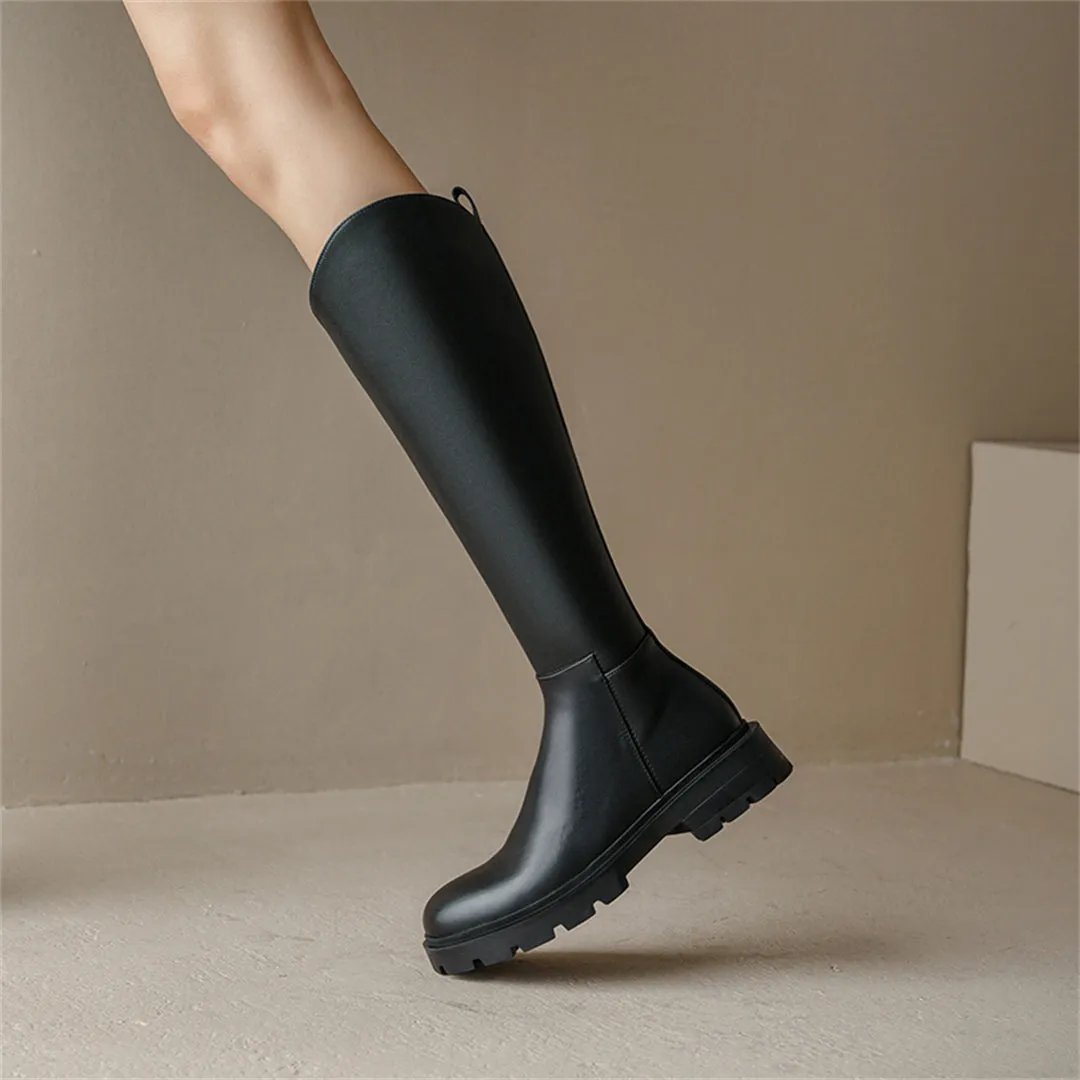 PunkLuxe Exotic Zipper Knee High Boots