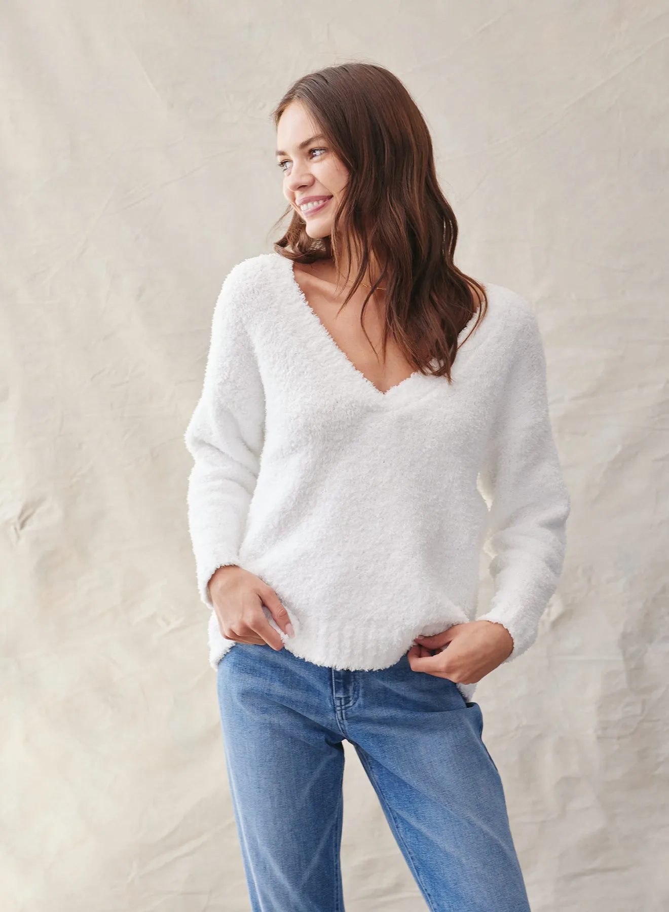 Relaxed V Neck Sweater