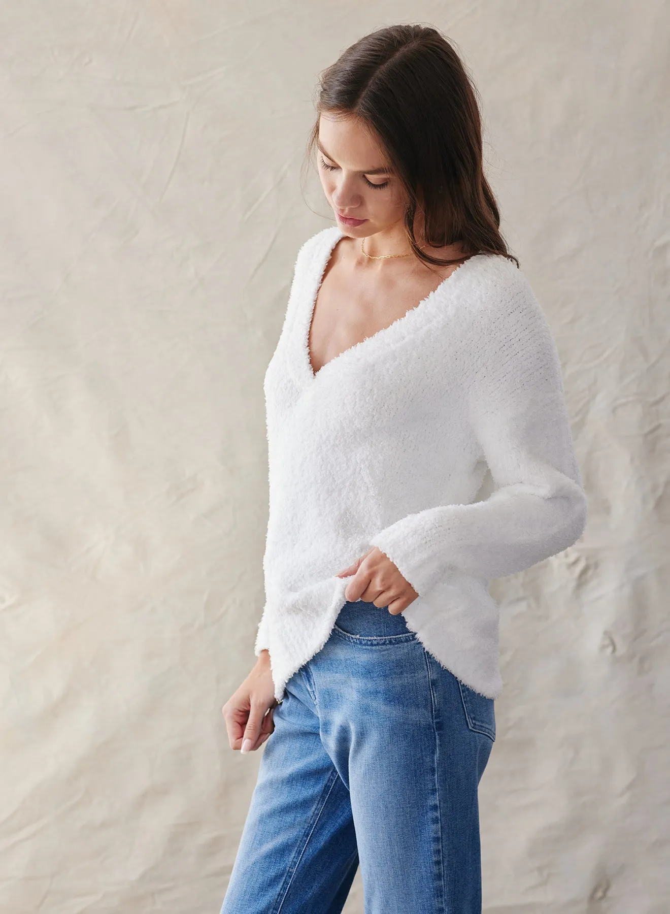 Relaxed V Neck Sweater