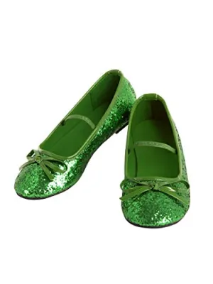 Rubie's Girls Ballet Shoe Green 4/5