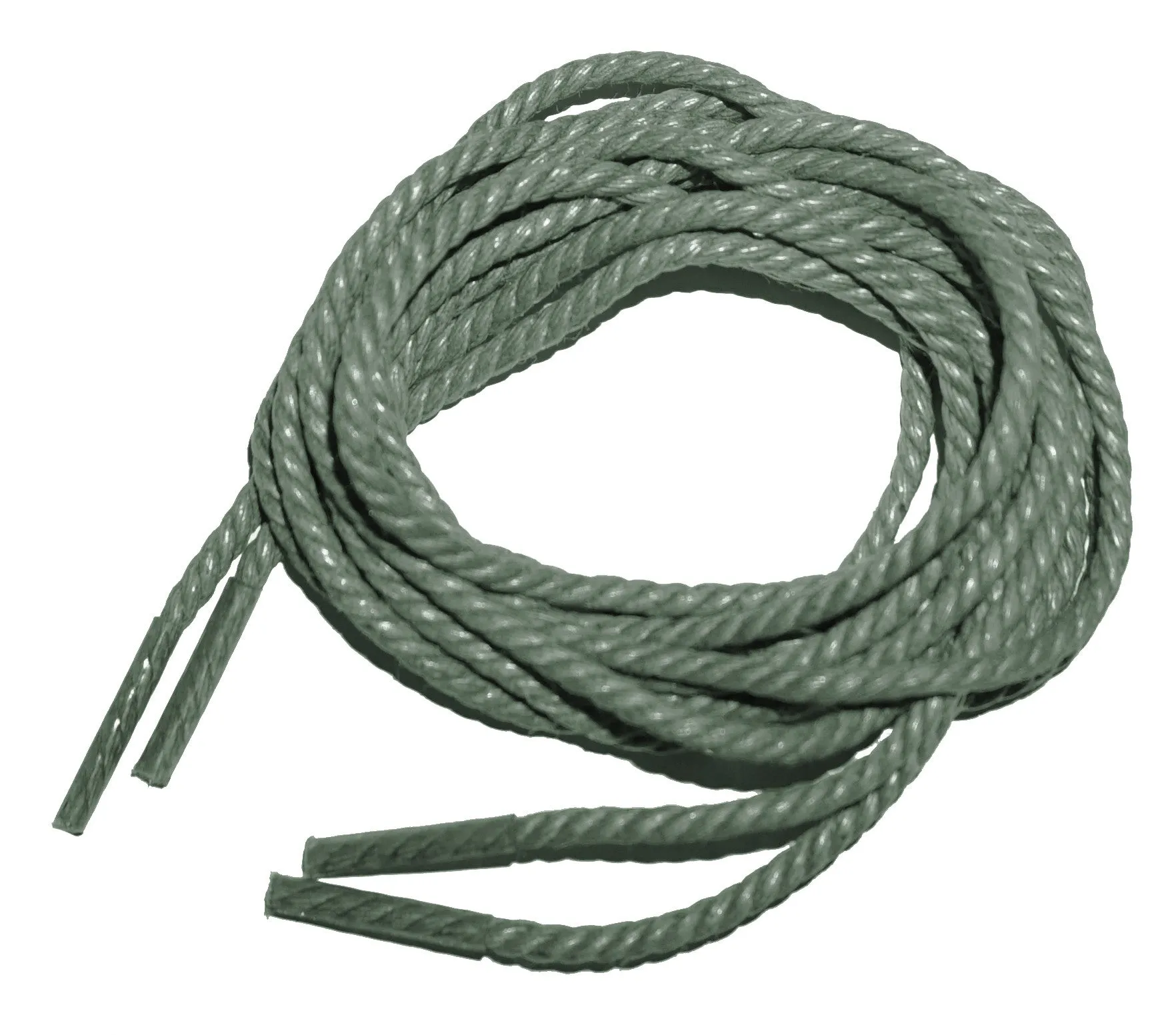 [Sage Green] - Round Waxed Thin Braided Hemp Rope Style Shoelaces