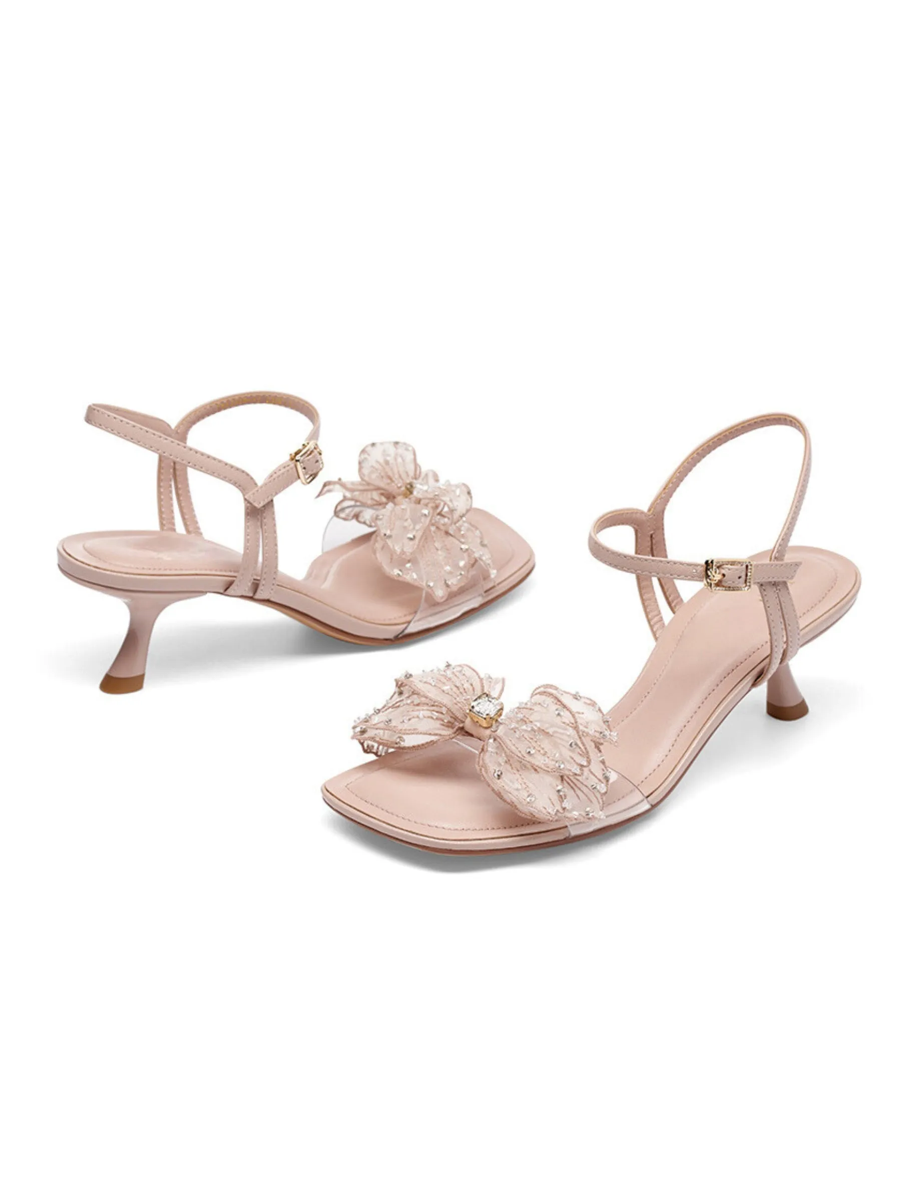 Samora Bow Sandals in Pink