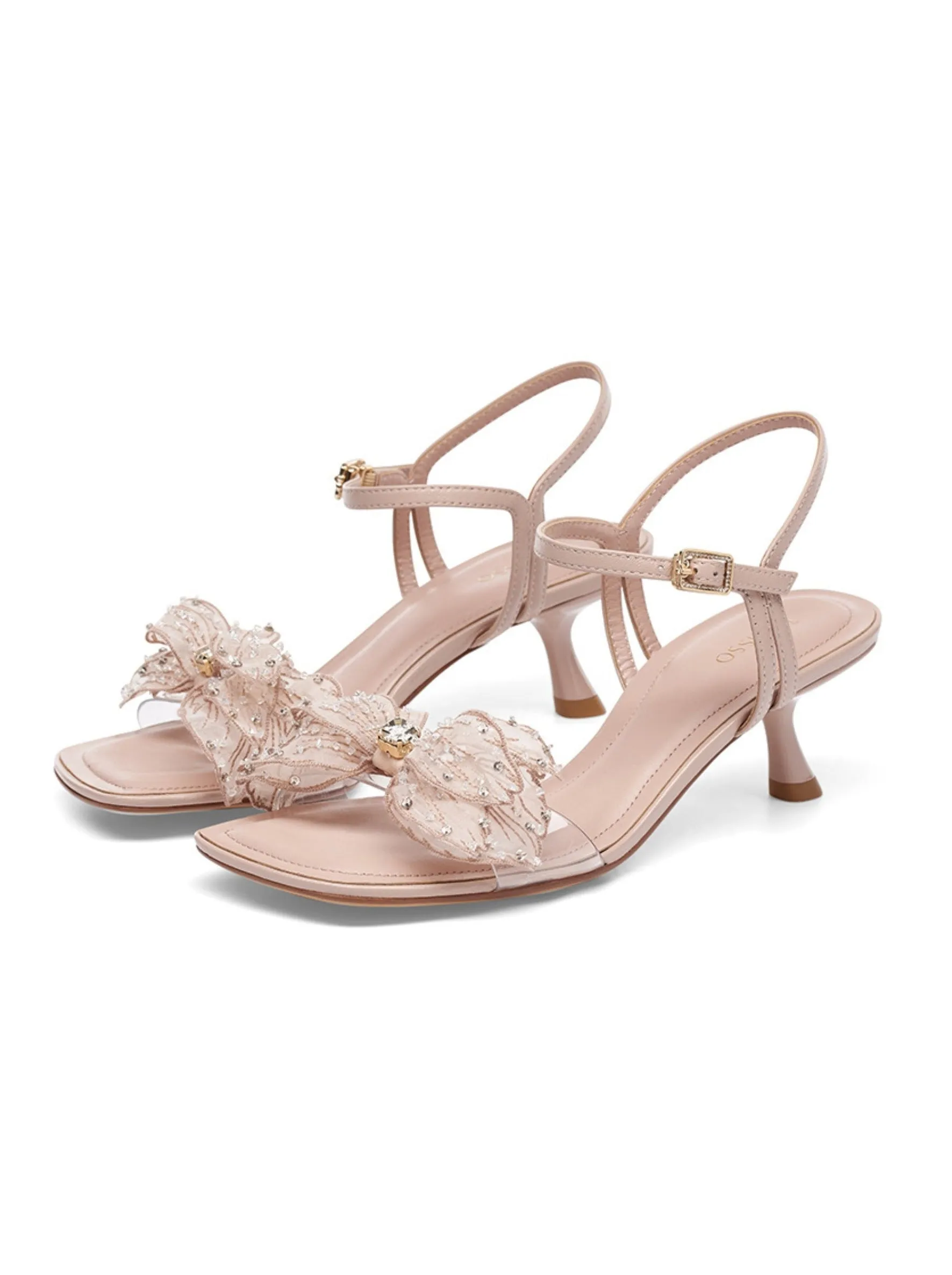 Samora Bow Sandals in Pink