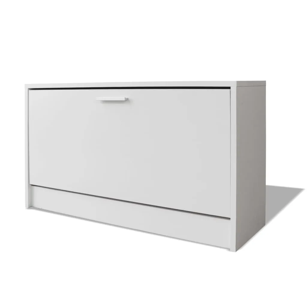 Shoe Storage Bench White 80x24x45 cm