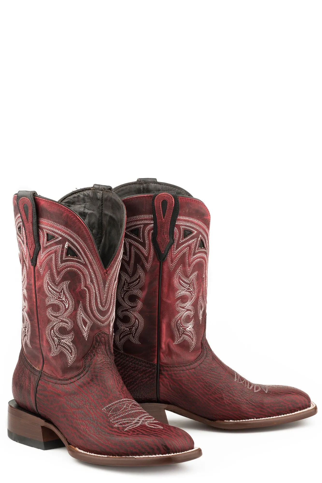 Stetson Womens Black Cherry Shark 11In Jbs Cowboy Boots