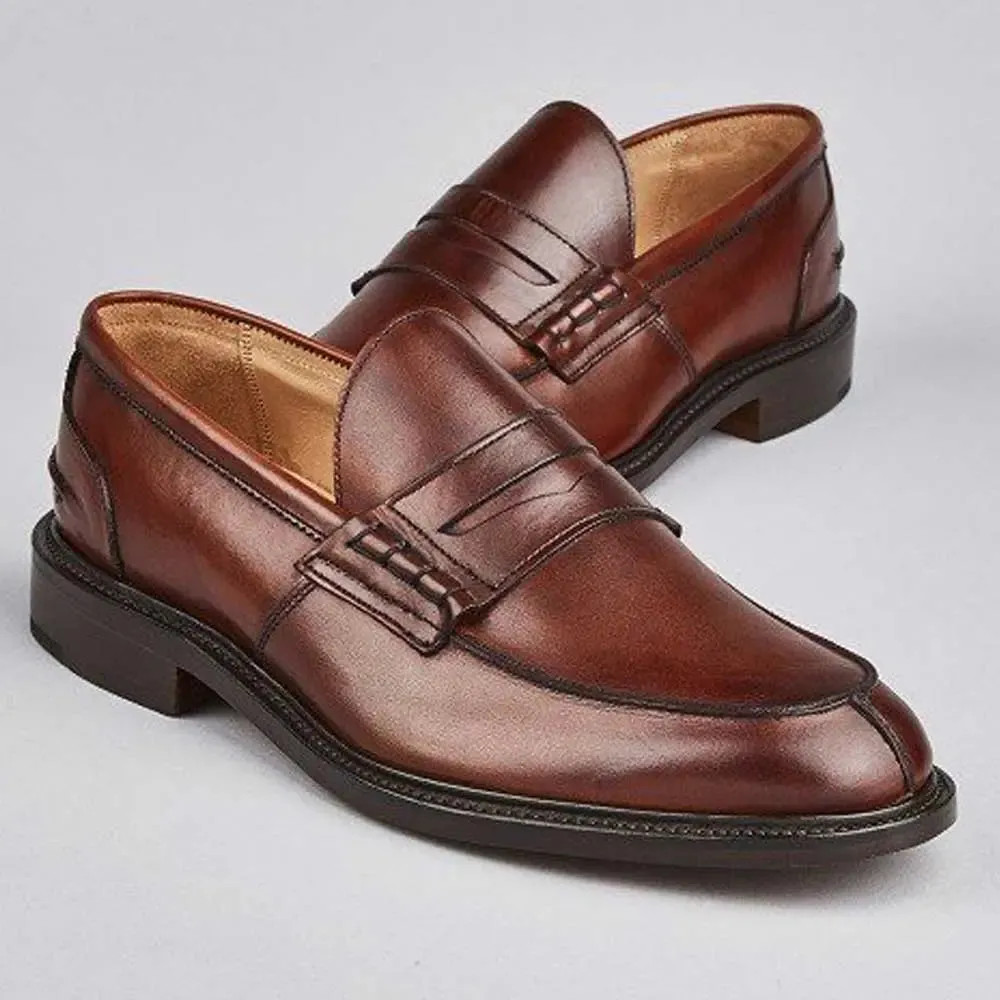 Tricker's James Penny Loafers - Mens Shoes - Chestnut