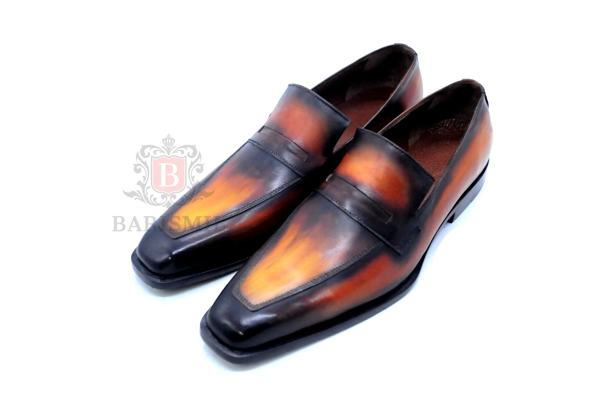 Warsaw II - Tan Patina Two-Tone Loafers